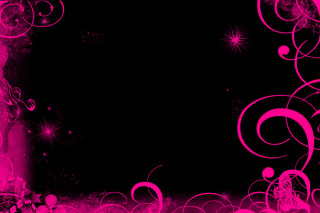 Pink black background swirls stars - swirl free wallpaper