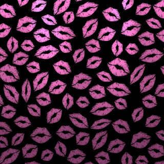 Black pink lipstick prints leaves 2 - video art free wallpaper