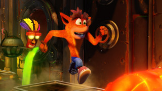 Cartoon character jumping room fire - promotional free wallpaper for desktop