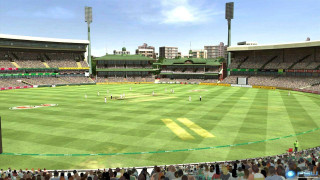 Stadium green field crowd stands - a large stadium free wallpaper