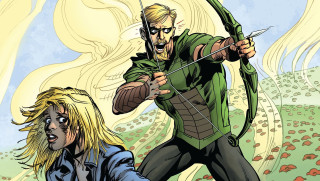 Comic character bow arrow blonde - a bow and arrow in front free wallpaper