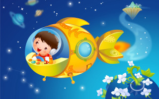 Boy yellow submarine sky diamond - a boy free wallpaper