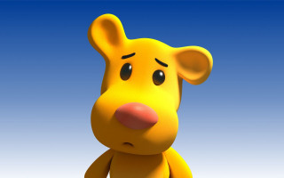 Yellow teddy bear blue sky 2 - david young cameron free wallpaper