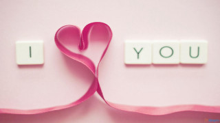 Pink ribbon heart shaped i - claire dalby free wallpaper