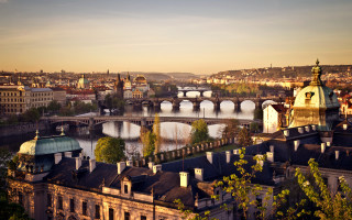 Florence engelbach cityscape bridge river - a few building free wallpaper