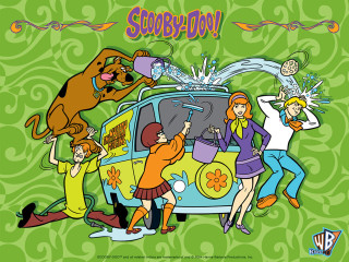 Cartoon van people dog top 2 - psychedelic free wallpaper
