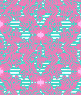 Pink blue pattern white stripe - color scheme free wallpaper