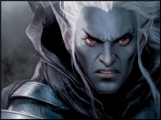 White hair red eyes magic - a white outfit free wallpaper
