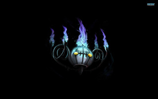 Dark background strange object flames 2 - eye free wallpaper