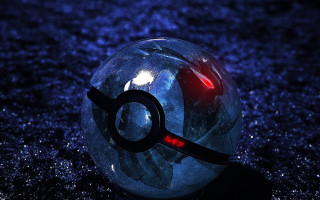 Red light ball black surface - the top of it free wallpaper