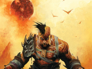 Man sword demon arm bird - chris rahn free wallpaper