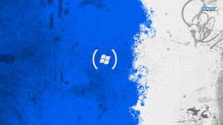 Blue white wall circle blue - minimalist free wallpaper