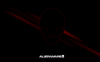 Red alien head black background - altichiero free wallpaper for desktop