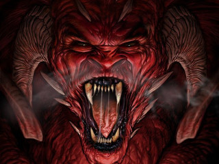 Demonic demon mouth open teeth - mouth free wallpaper