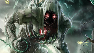 Giant creature red eye lightning - a giant creature free wallpaper