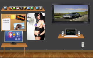 Computer desk monitor laptop wall - a computer desk free wallpaper