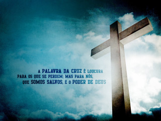 Cross sky clouds quote night - real free wallpaper
