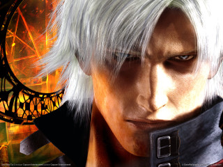 Man white hair clocks background - promotional free wallpaper for desktop