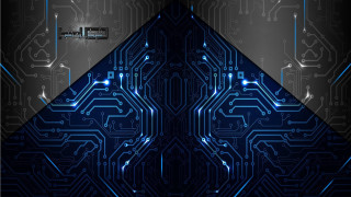 Circuit board blue light black 2 - a computer circuit board free wallpaper