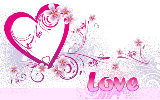 Pink heart flowers love image 2 - a pink heart free wallpaper