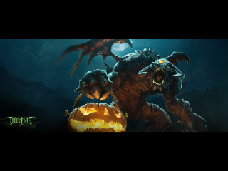 Demonic creature pumpkin mouth full 3 - brom free wallpaper
