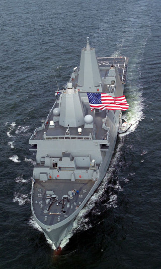 Military ship flag stern boat - fitz henry lane free wallpaper