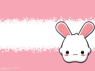 Pink background white bunny face - pink free wallpaper for desktop