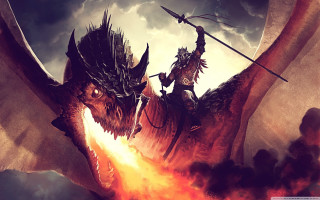 Dragon ride swords demon back - their back free wallpaper