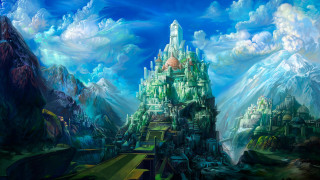 Castle mountain range sky background - christophe vacher free wallpaper