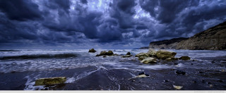 Beach rocks water cloudy sky 3 - felipe seade free wallpaper