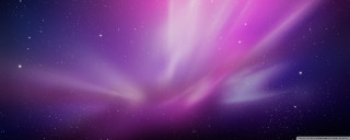Purple blue starry sky aurora - a black border free wallpaper