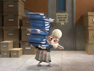 Cartoon character carrying books room - box free wallpaper