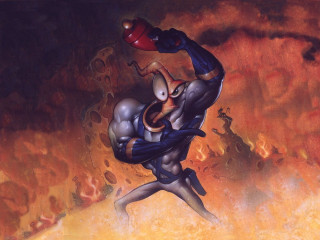 Man boxing glove fire background - a fireball free wallpaper