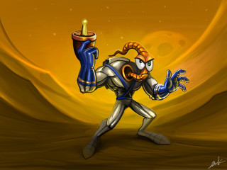 Cartoon character candle yellow background - game art free wallpaper