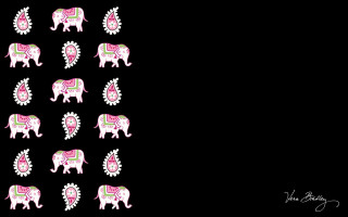 Elephants pink white designs backs - mandelbrot fractal free wallpaper