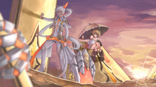 Anime couple hill sky background - a hill free wallpaper