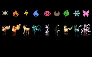 Colored animals row black background - a reflection of them free wallpaper