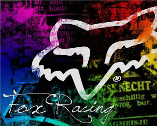 Fox racing logo colorful neo - a white fox free wallpaper