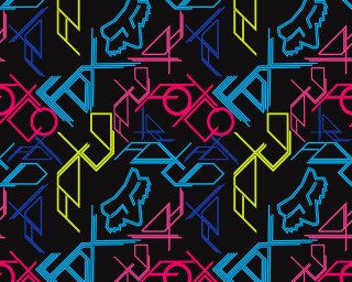 Colorful pattern black background blue 2 - modular free wallpaper