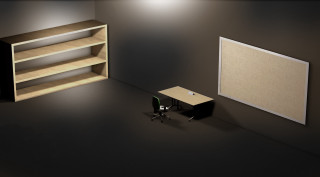 Desk bookshelf room light chair - postminimalism free wallpaper for desktop