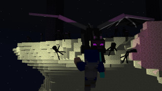 Minecraft person walking dark backpack - a backpack free wallpaper