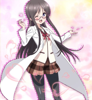 Girl long hair glasses pink - a girl free wallpaper