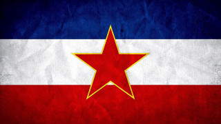 Red flag with star image - retro free wallpaper
