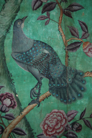 Bird branch flowers leaves green 2 - free bird wallpaper
