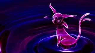 Cat purple water blue pink - holography free wallpaper