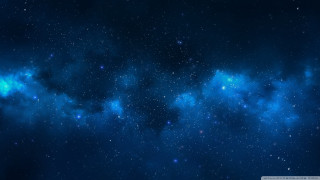 Dark blue stars clouds sky - a few star free wallpaper