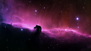Person standing space stars purple 2 - the middle of a space free wallpaper