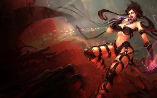 Woman corset boots cave sword - a woman in a corset free wallpaper