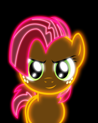 Cartoon pony glowing eyes pink - dynamic lighting free wallpaper