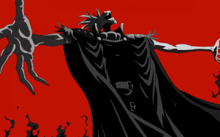 Black white drawing demon attacking - bloodborne free wallpaper